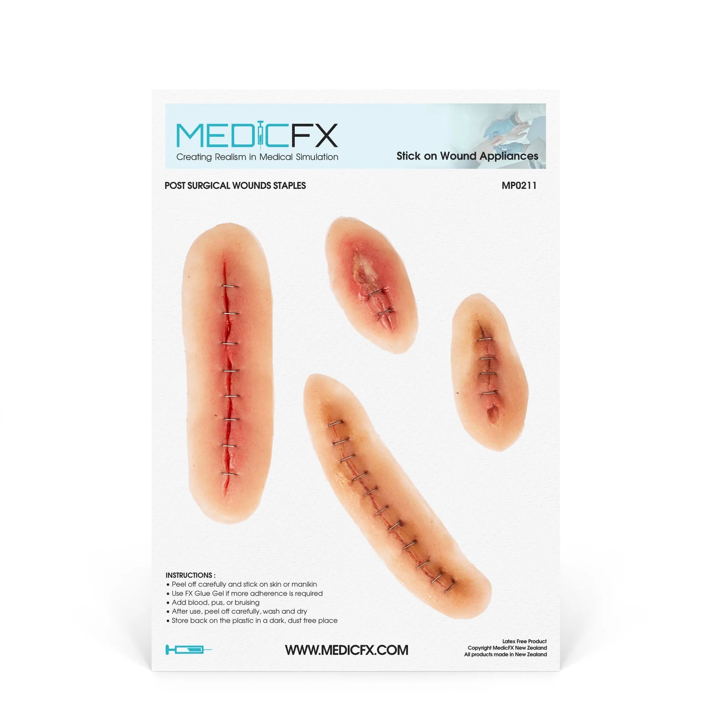 MP0211-L Sheet Post Surgical Wounds Staples