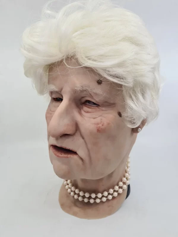 Elderly female manikin facial overlay